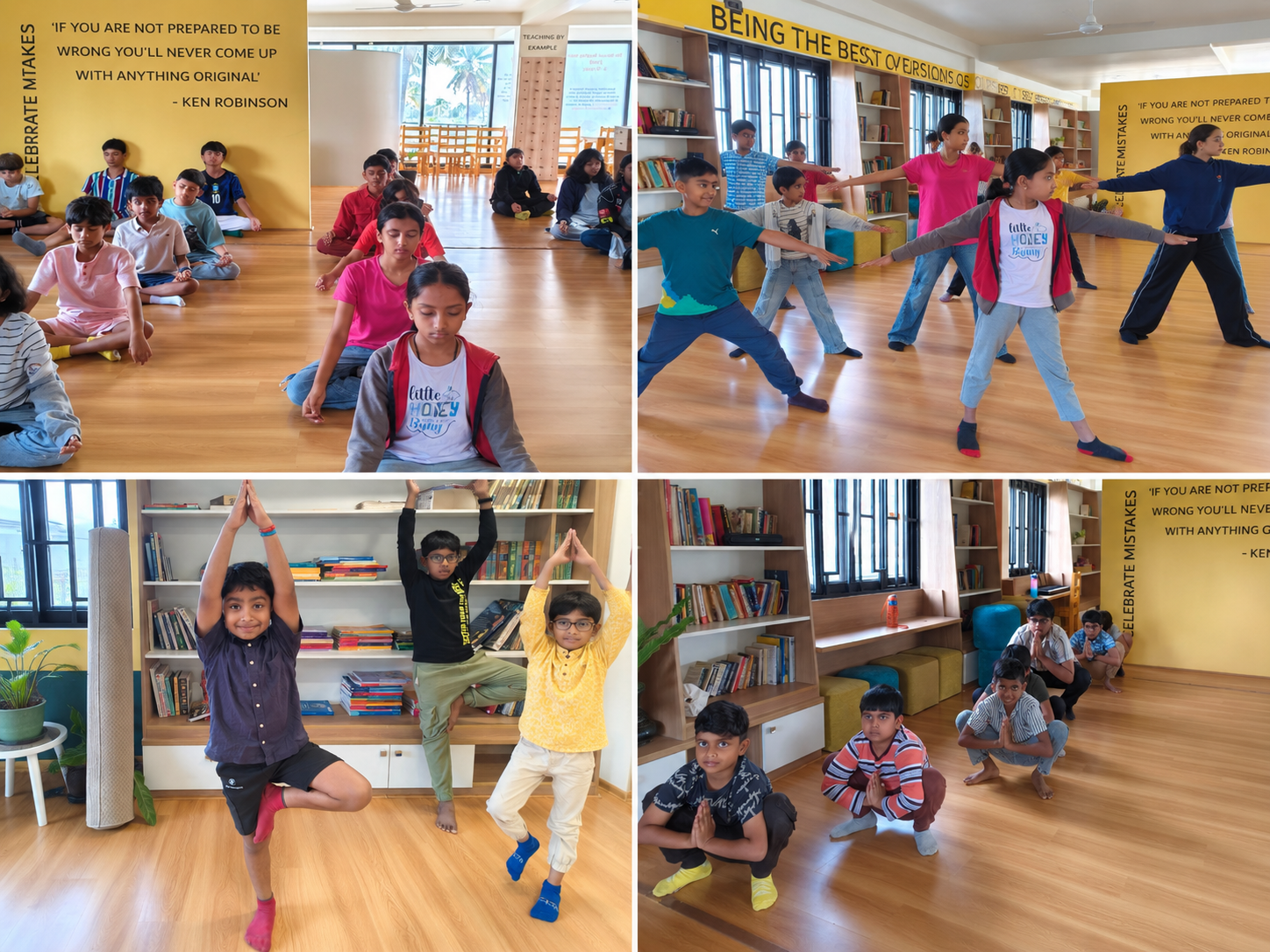 Children doing yoga